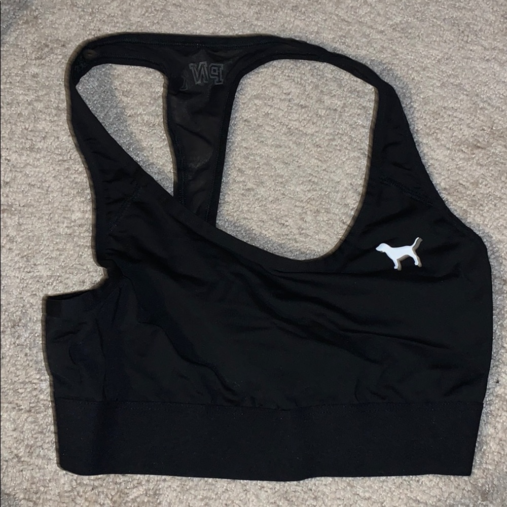 Pink sports bra